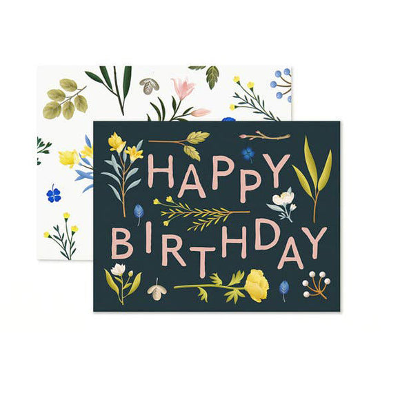 Botanical Birthday Card - designed by Clap Clap