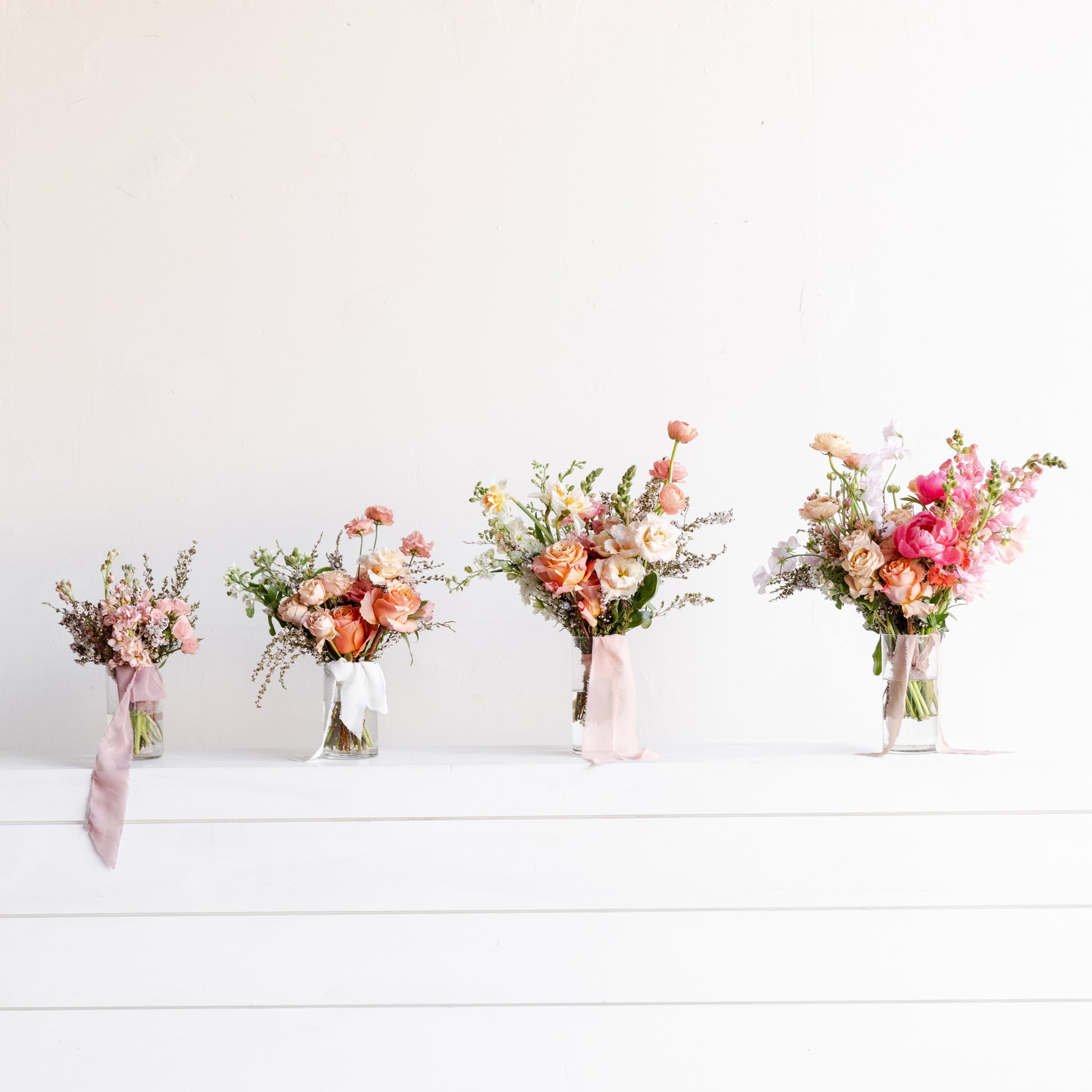 Wedding bouquets in four sizes from Native Poppy