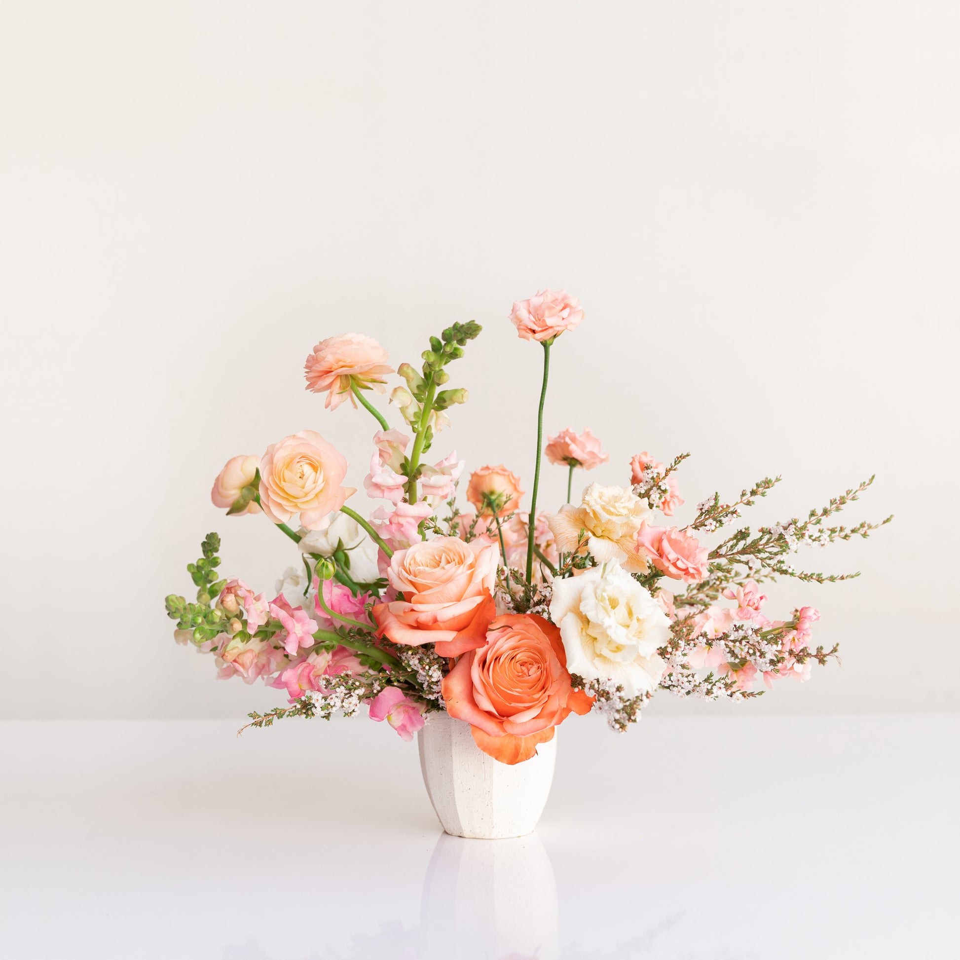 Petite centerpiece flower arrangement - Native Poppy Weddings