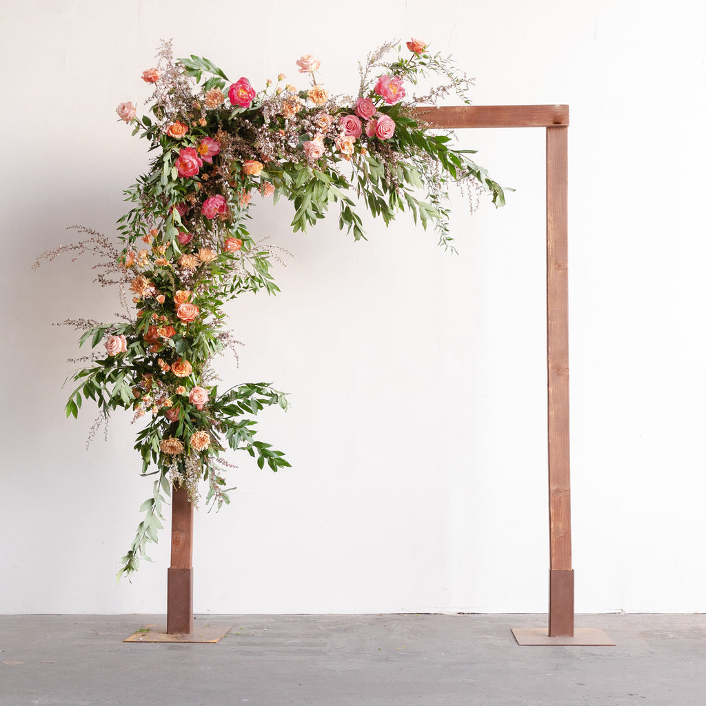 Floral wedding arch from Native Poppy in San Diego