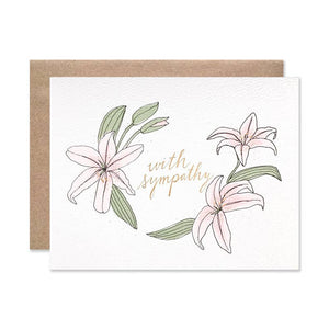 Sympathy Lilies Card | Hartland Brooklyn