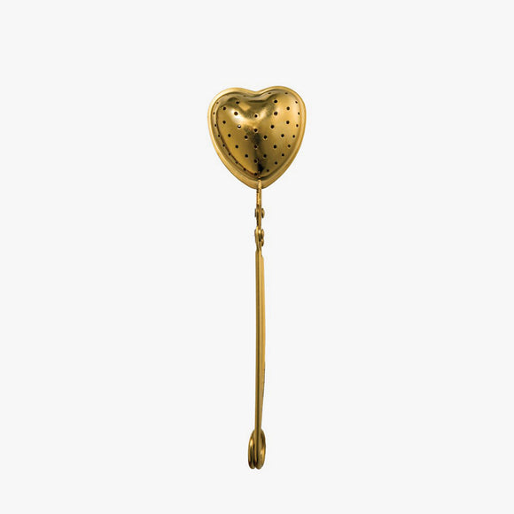 Gold Heart Loose Leaf Tea Strainer