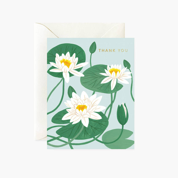 Water Lillies Thank You Card | Oana Befort