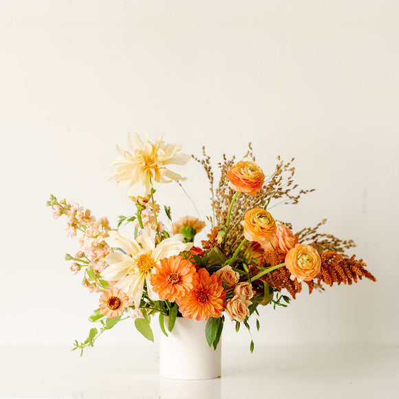 Thanksgiving centerpiece flower arrangement from Native Poppy in San Diego