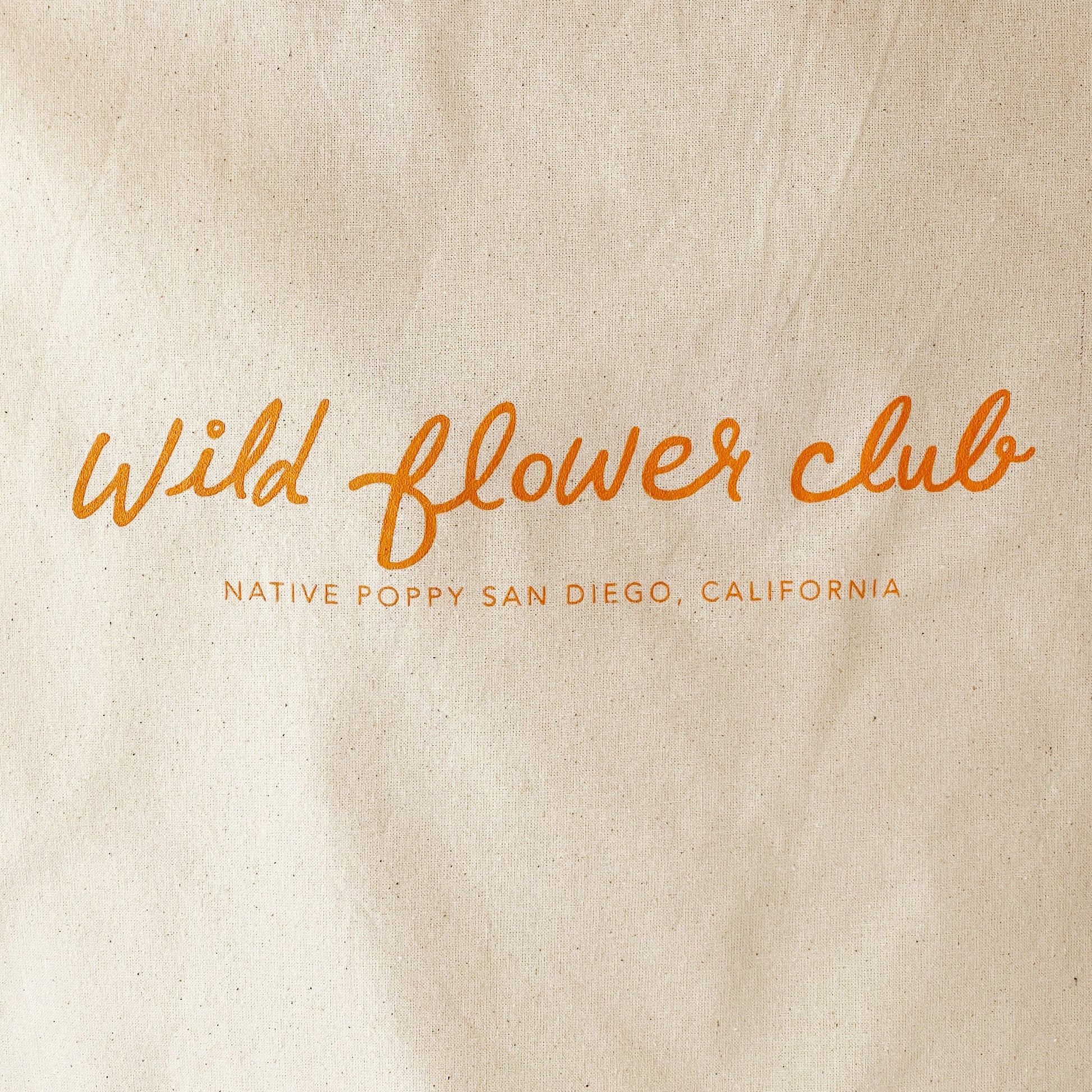 Wild Flower Club Tote Bag printed logo