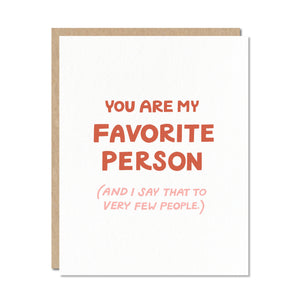 Favorite Person Card | Odd Daughter Paper Co.